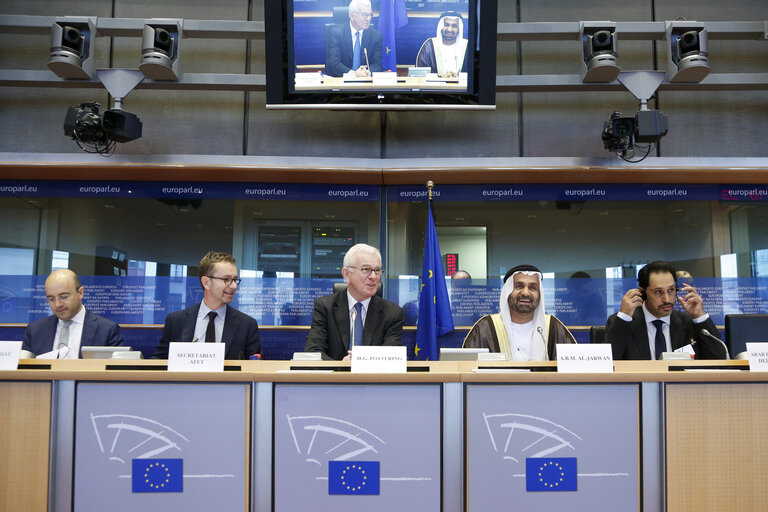 Zdjęcie 46: AFET committee meeting.  Ahmed Bin Mohammed AL-JARWAN, speaker of the Arab parliament