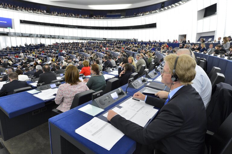 MEP Thomas MANN during the votes in plenary session in Strasbourg week 21 2013