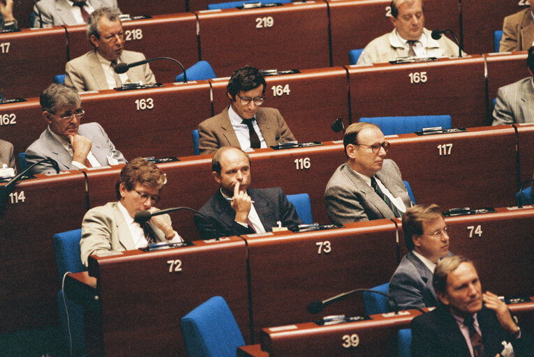 Foto 35: Session of the Council of Europe in the hemicycle in Strasbourg