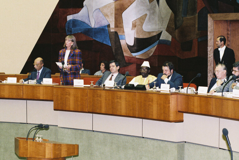 Foto 4: 11th session of the ACP-EEC Joint-Parliamentary Assembly (Assemblee paritaire) in Luxembourg from 24 to 28 September 1990