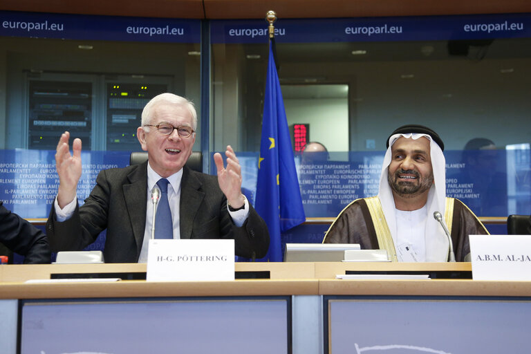 Zdjęcie 47: AFET committee meeting.  Ahmed Bin Mohammed AL-JARWAN, speaker of the Arab parliament