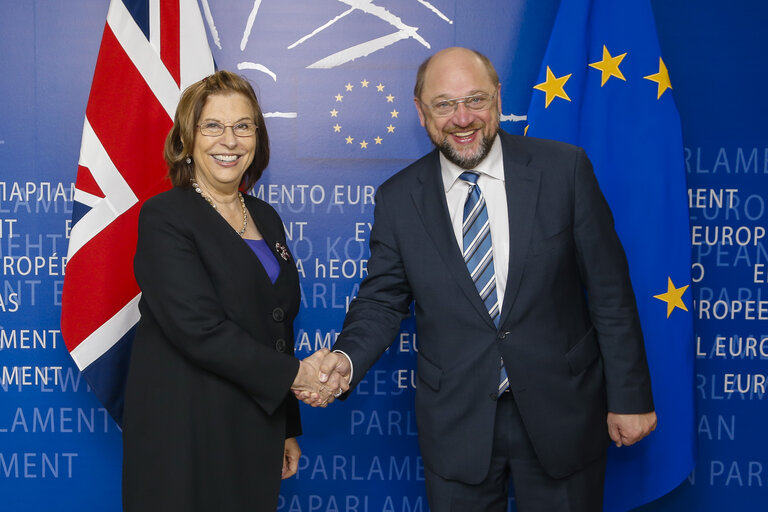 Martin SCHULZ, EP President, meets with Frances D'SOUZA, lord speaker.