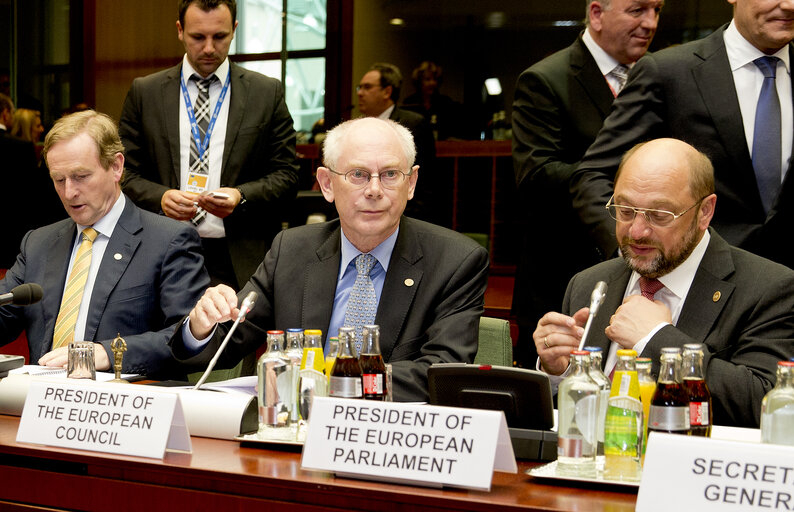 Photo 3 : EP President attends the European Council meeting in Brussels