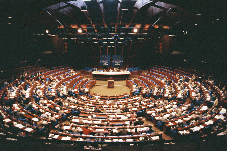 Foto 31: Session of the Council of Europe in the hemicycle in Strasbourg