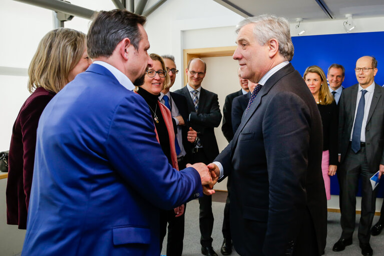 Antonio TAJANI - EP President meets with a delegation of Coalition #Industry4Europe