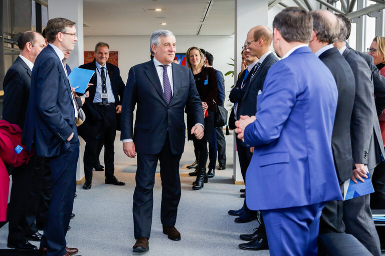 Antonio TAJANI - EP President meets with a delegation of Coalition #Industry4Europe