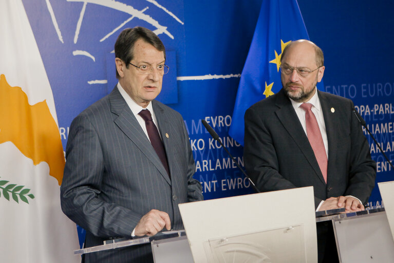 Zdjęcie 2: EP President meets with the President of Cyprus - Press point