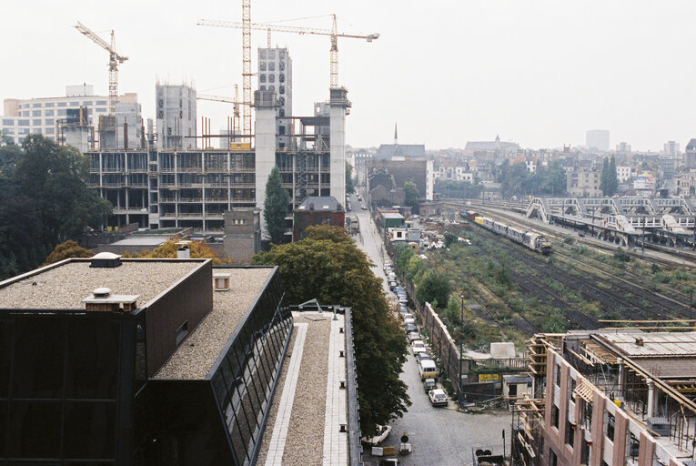 Foto 48: The PHS building construction site in Brussels near the station of Brussels-Luxembourg (former Leopold quarter)