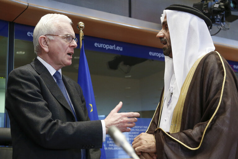 Zdjęcie 49: AFET committee meeting.  Ahmed Bin Mohammed AL-JARWAN, speaker of the Arab parliament