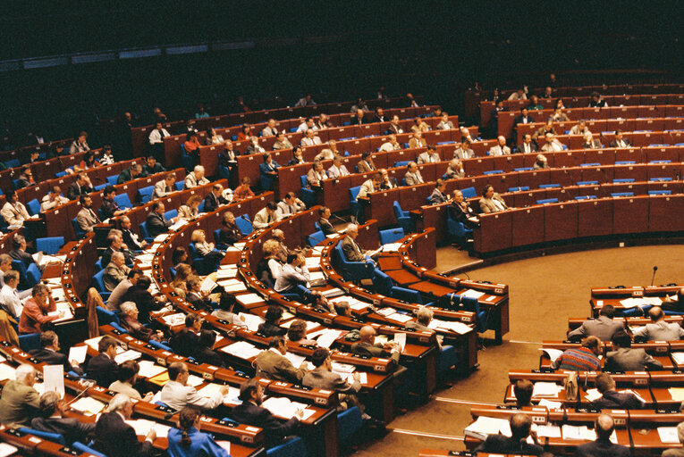 Foto 33: Session of the Council of Europe in the hemicycle in Strasbourg