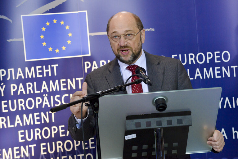 Photo 6 : Press conference of Martin SCHULZ - EP President on the Multiannual Financial Framework (MFF)