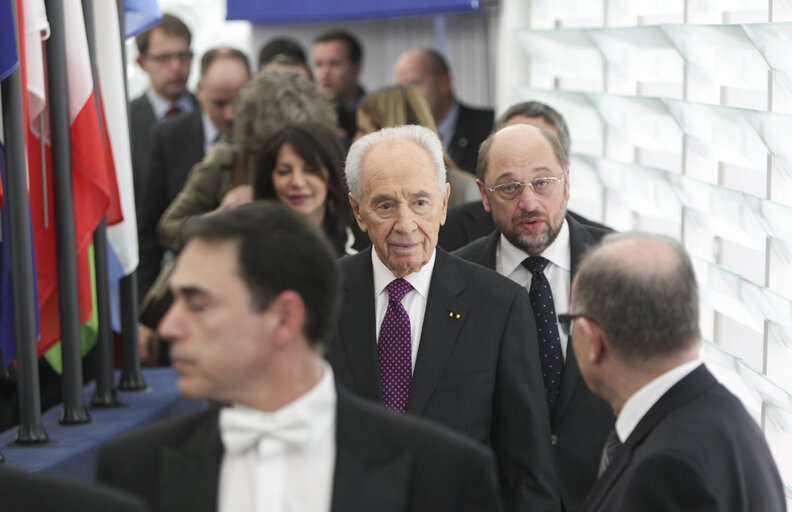 Photo 6 : Official visit of the President of Israel to the European Parliament in Strasbourg - Formal sitting