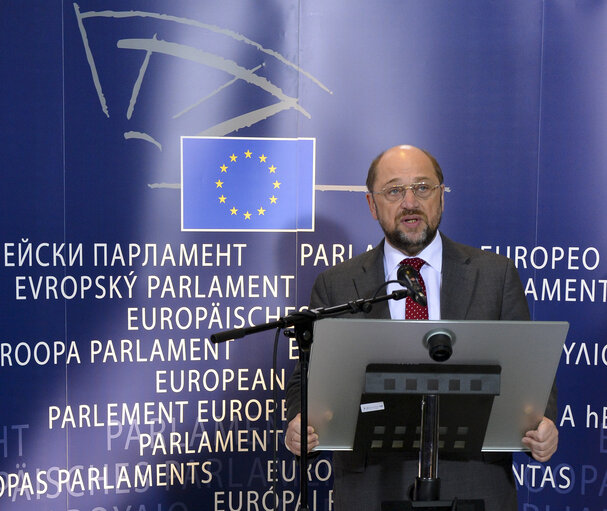 Photo 7 : Press conference of Martin SCHULZ - EP President on the Multiannual Financial Framework (MFF)
