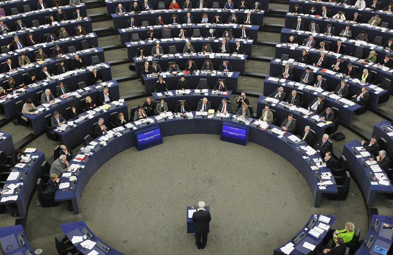 Photo 11 : Official visit of the President of Israel to the European Parliament in Strasbourg - Formal sitting