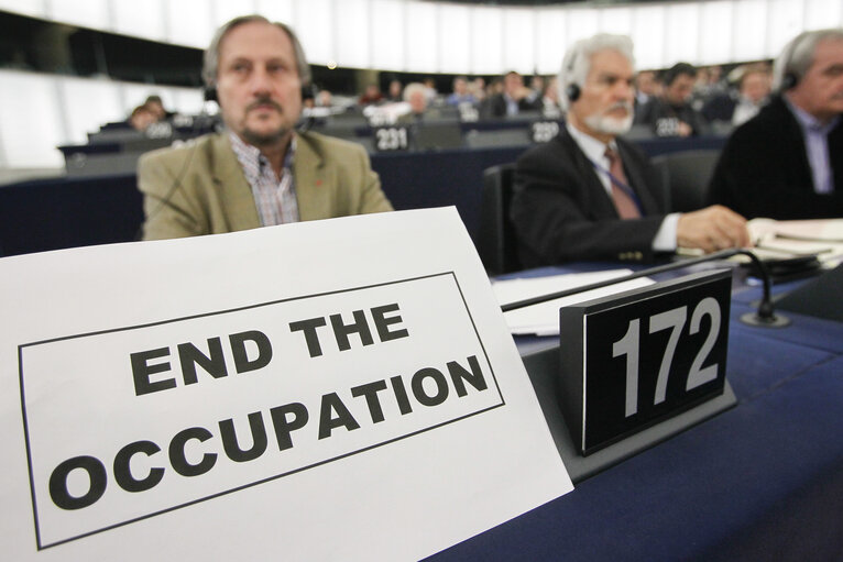 Photo 4 : Official visit of the President of Israel to the European Parliament in Strasbourg - Formal sitting