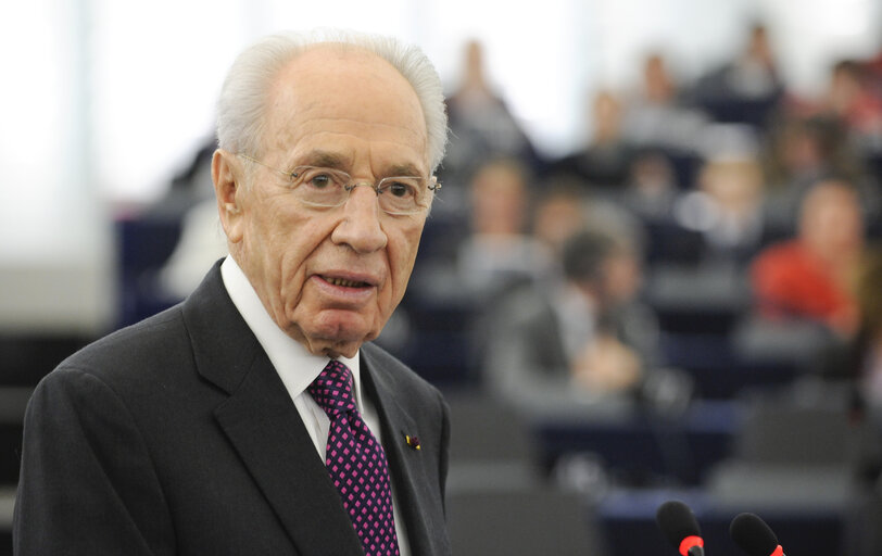 Photo 20 : Official visit of the President of Israel to the European Parliament in Strasbourg - Formal sitting