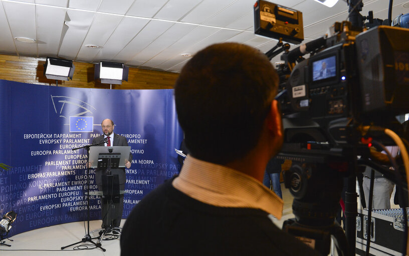 Photo 8 : Press conference of Martin SCHULZ - EP President on the Multiannual Financial Framework (MFF)