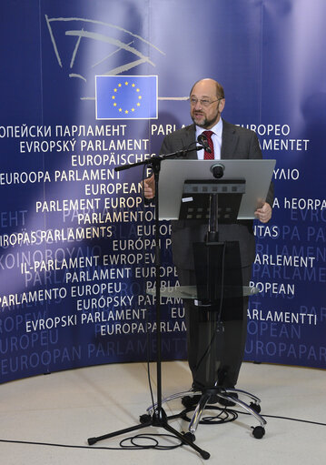 Photo 10 : Press conference of Martin SCHULZ - EP President on the Multiannual Financial Framework (MFF)