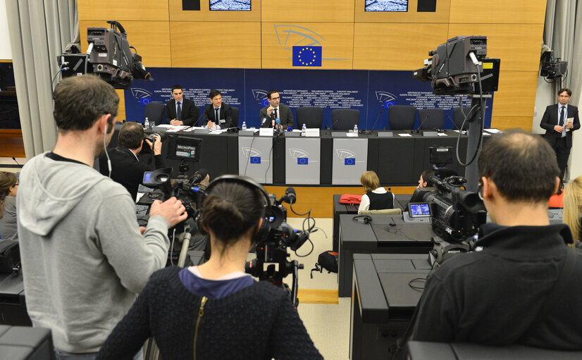 Press Conference, Benoit HAMON - French Minister responsible for consumers.