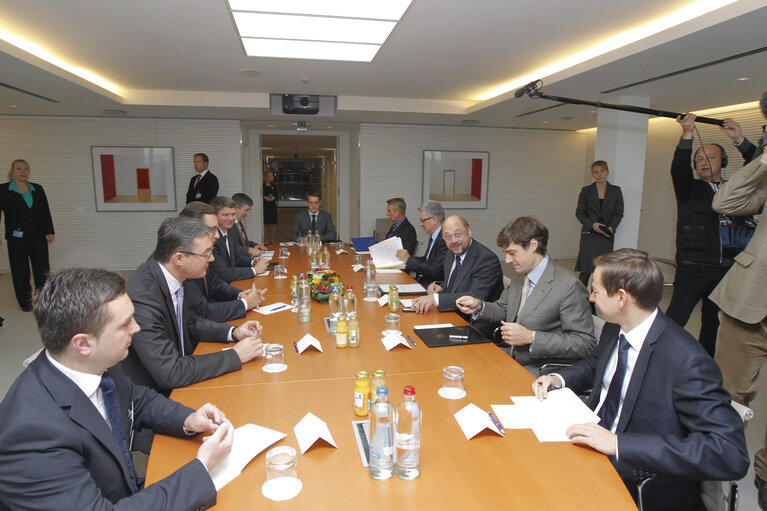 Photo 6 : Martin SCHULZ - EP President meets with Marian LUPU - Speaker of the Moldovan Parliament