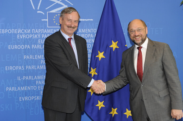 Fotografie 2: Martin SCHULZ - EP President meets with Siim KALLAS - Commissioner in charge of Transport