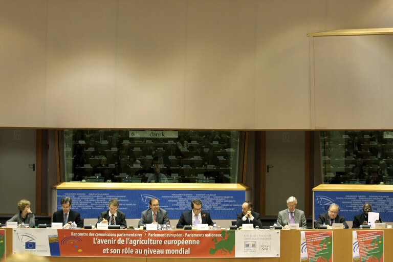 Interparliamentary meeting on The Future of European Agriculture and its Global Role - Discussion on the health check of the common agricultural policy and the outlook for that policy after 2013, together with the role of European farming in world food security, at a meeting of members of the EP Agriculture Committee and their counterparts from EU national parliaments on 3 and 4 November at the European Parliament in Brussels