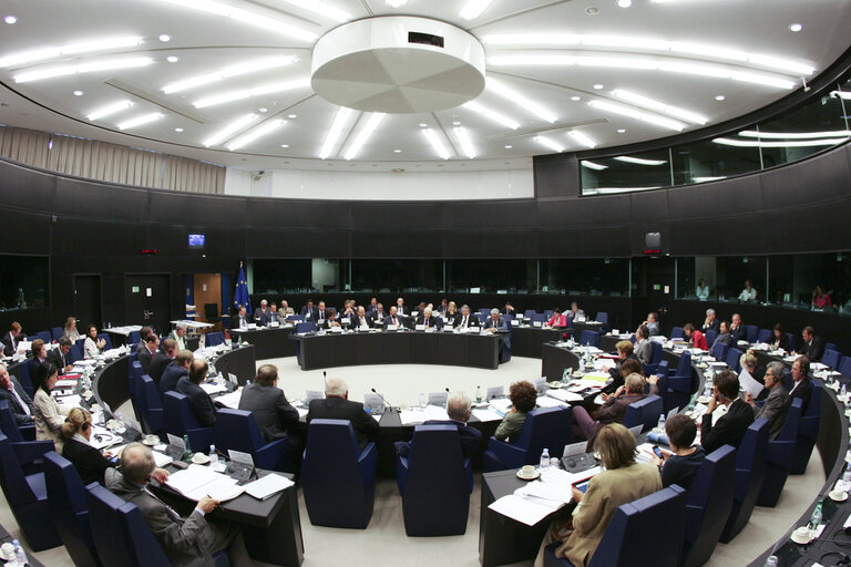 Foto 1: Conference of Presidents with   Martin SCHULZ - EP President and Edmund STOIBER