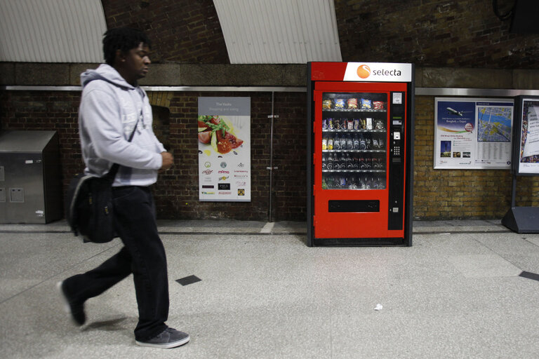 Vending machines.