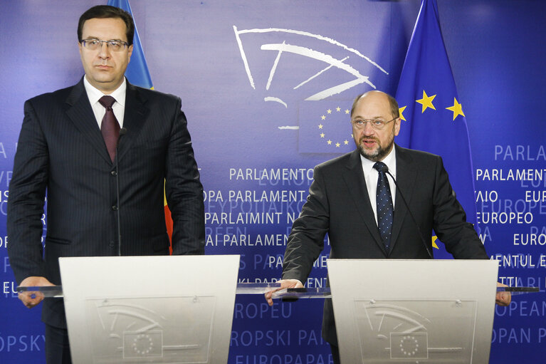 Fotagrafa 5: Martin SCHULZ - EP President meets with Marian LUPU - Speaker of the Moldovan Parliament