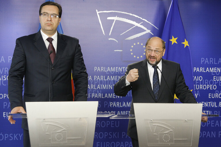 Foto 4: Martin SCHULZ - EP President meets with Marian LUPU - Speaker of the Moldovan Parliament