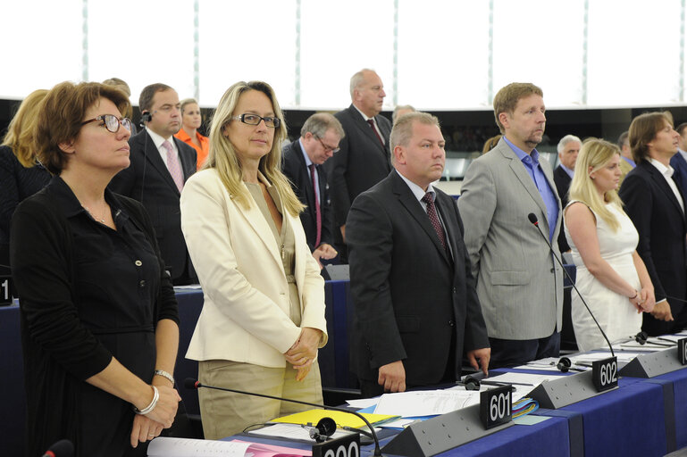 Foto 4: Plenary session week 37 - 2012. Ceremony for the September 11th