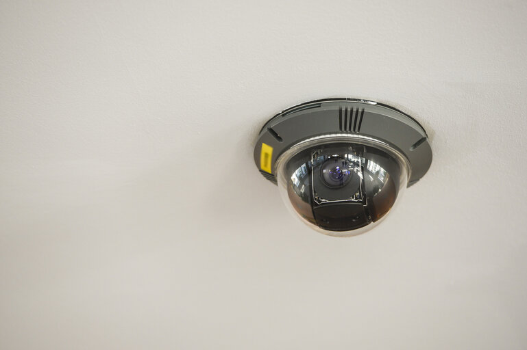 Fotografi 1: CCTV camera inside the EP in Brussels