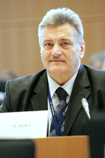 Photo 4: MEP Nicolae Vlad POPA attends a meeting in Brussels