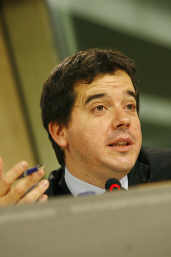 Photo 3: MEP Mikel IRUJO AMEZAGA attends a news conference in Brussels