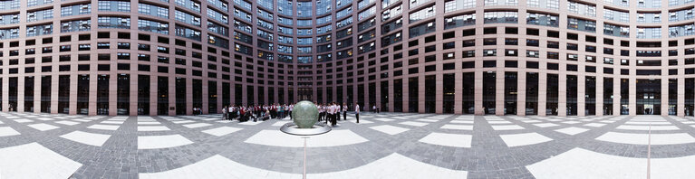 Panoramic view on the LOW courtyard in Strasbourg