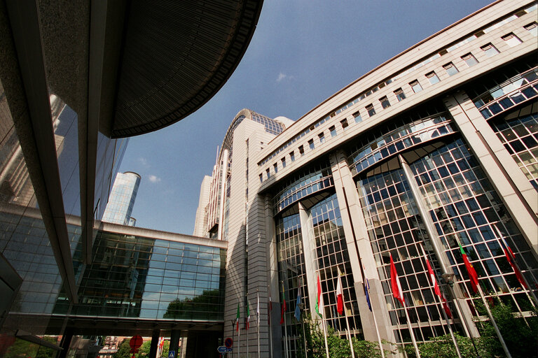 View of the EP building in Brussels.
