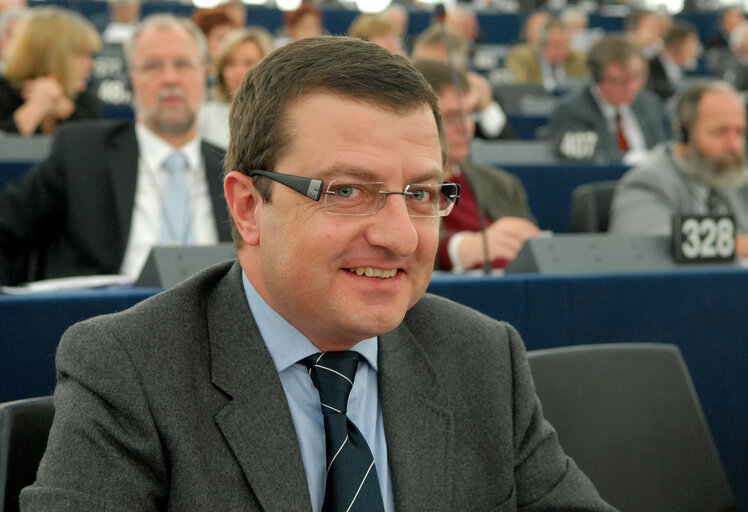 MEP Ignasi GUARDANS CAMBO attends a plenary session in Strasbourg