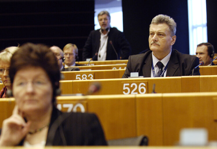 MEP Nicolae Vlad POPA attends a plenary session in Brussels