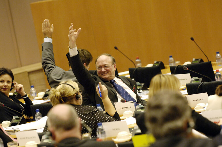 Fotogrāfija 1: IMCO Committee meeting in Brussels