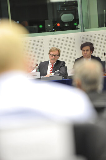 Fotografia 14: ECON Committee meeting.  Nomination ECB board.