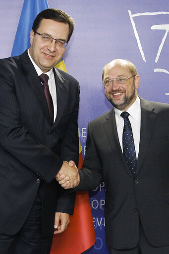 Valokuva 9: Martin SCHULZ - EP President meets with Marian LUPU - Speaker of the Moldovan Parliament