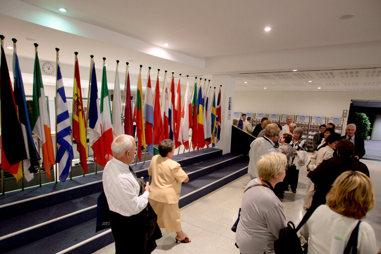 Visitors space at the EP in Brussels.