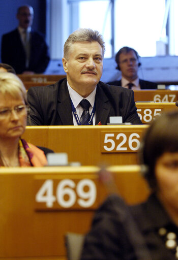 MEP Nicolae Vlad POPA attends a plenary session in Brussels