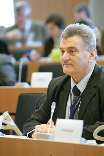 Photo 1: MEP Nicolae Vlad POPA attends a meeting in Brussels