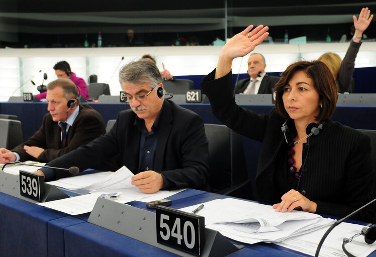 Photo 3 : MEP Monica GIUNTINI attends a plenary session in Strasbourg