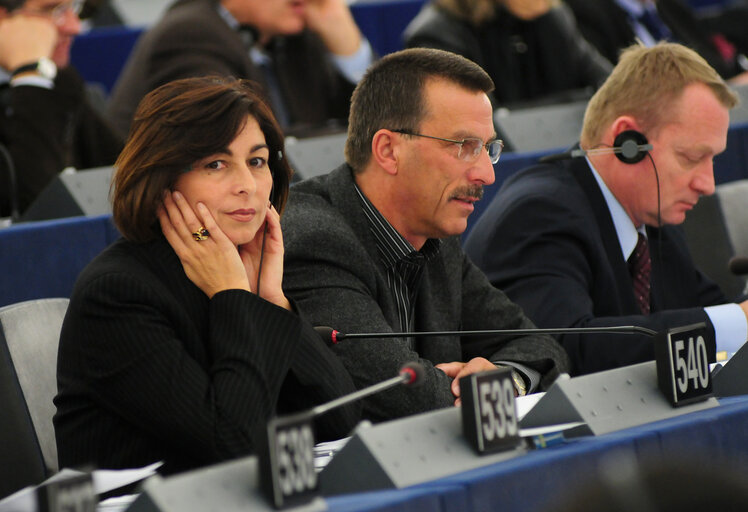 Photo 2 : MEP Monica GIUNTINI attends a plenary session in Strasbourg