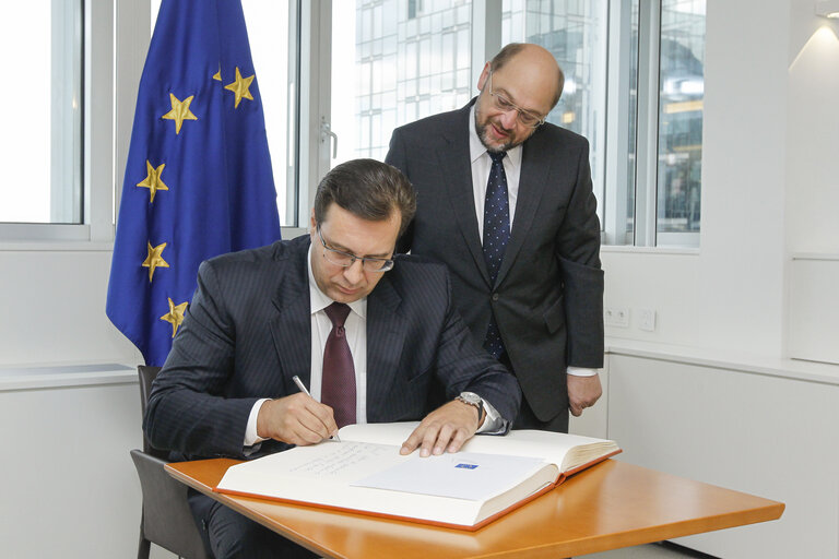 Martin SCHULZ - EP President meets with Marian LUPU - Speaker of the Moldovan Parliament