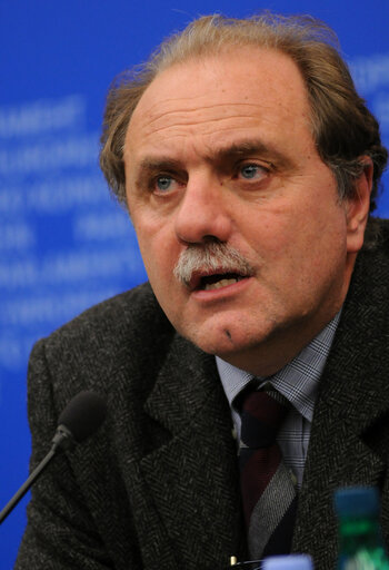 MEP Roberto MUSACCHIO attends a news conference in Strasbourg