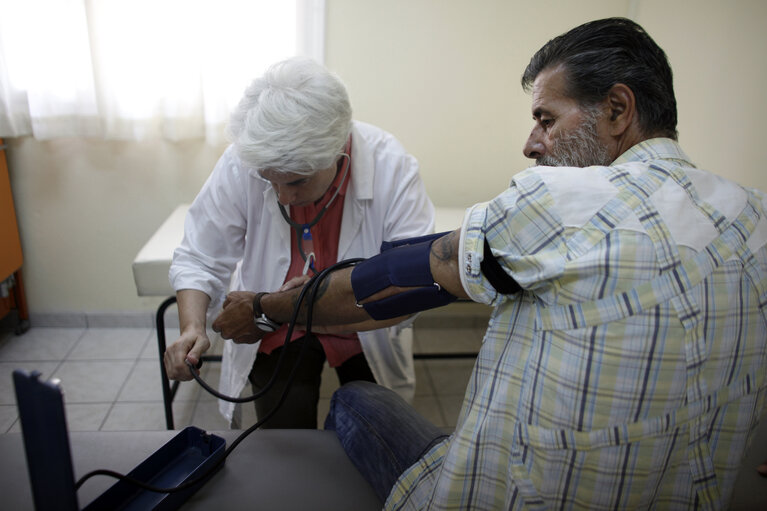 Photos taken at the Medecins du Monde center in Athens.