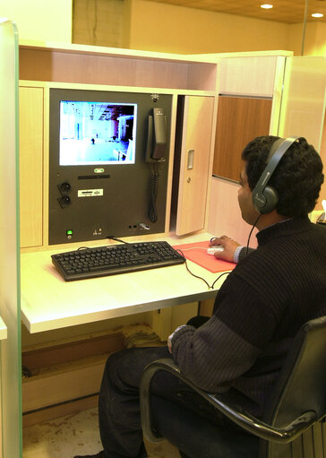 Zdjęcie 10: Press room at the EP in Brussels.